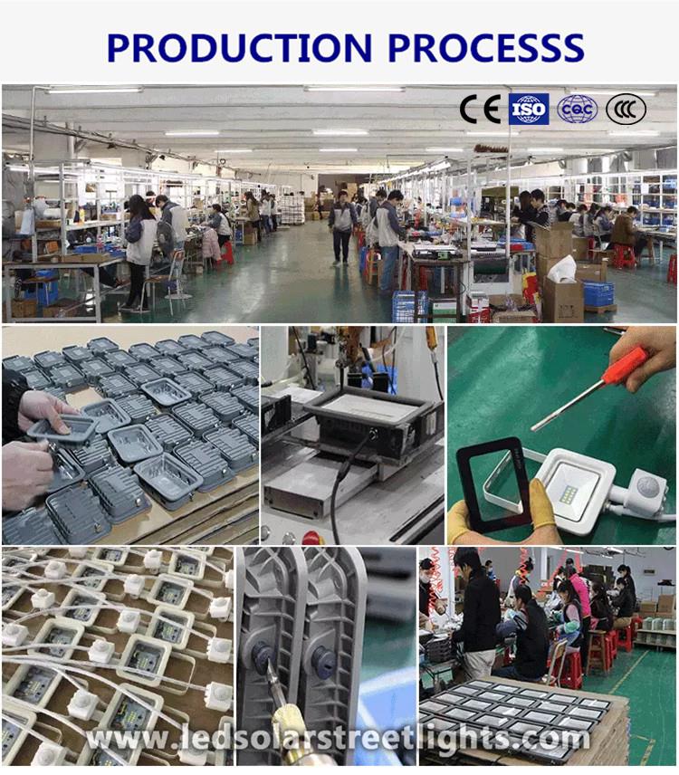 Production Process of Solar Powered LED Flood Light